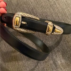 Brighton B2914 Belt. Size XL 36 Black with silver hardware